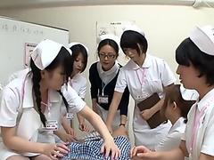 JAV nurses CFNM handjob blowjob demonstration Subtitled