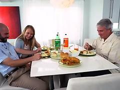 New father and crony's daughter Alyssa Gets Her Way With Daddy's duddy