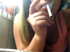 First Cigarette of the Day -- MissDeeNicotine Crushes Her Cigarette