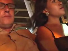 Horny Asian hooker gets fucked hard by an old guy