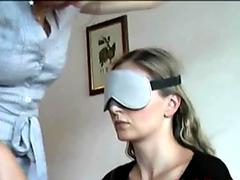 Hanka is tied and blinfolded and her friend gets fucked