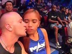 Asian GF visits some Muay Thai fights and thanks her big dick boyfriend after with sex