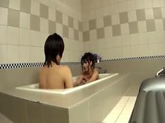 Japanese Doll Blows Cock In The Tub And Swallows A Warm Load